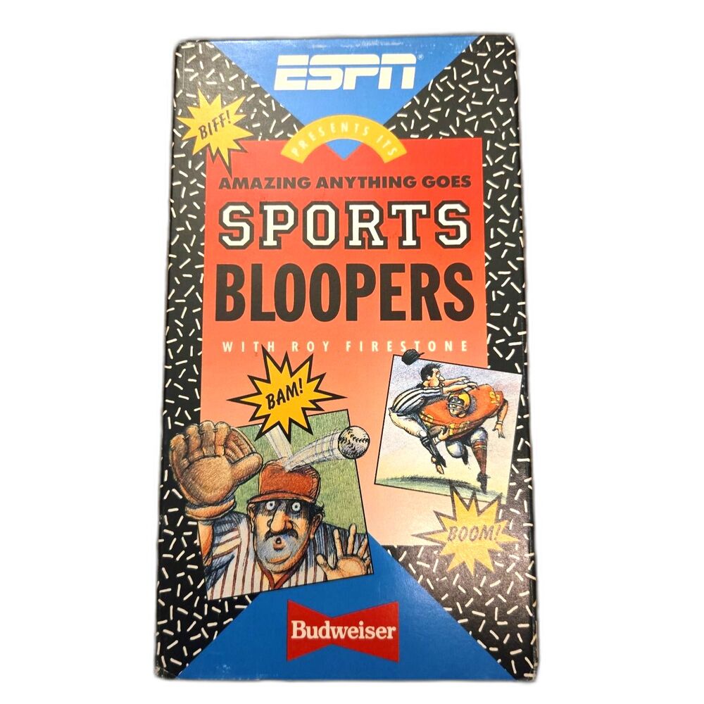 ESPN Amazing Anything Goes Sports Bloopers with Roy Firestone VHS (1989)